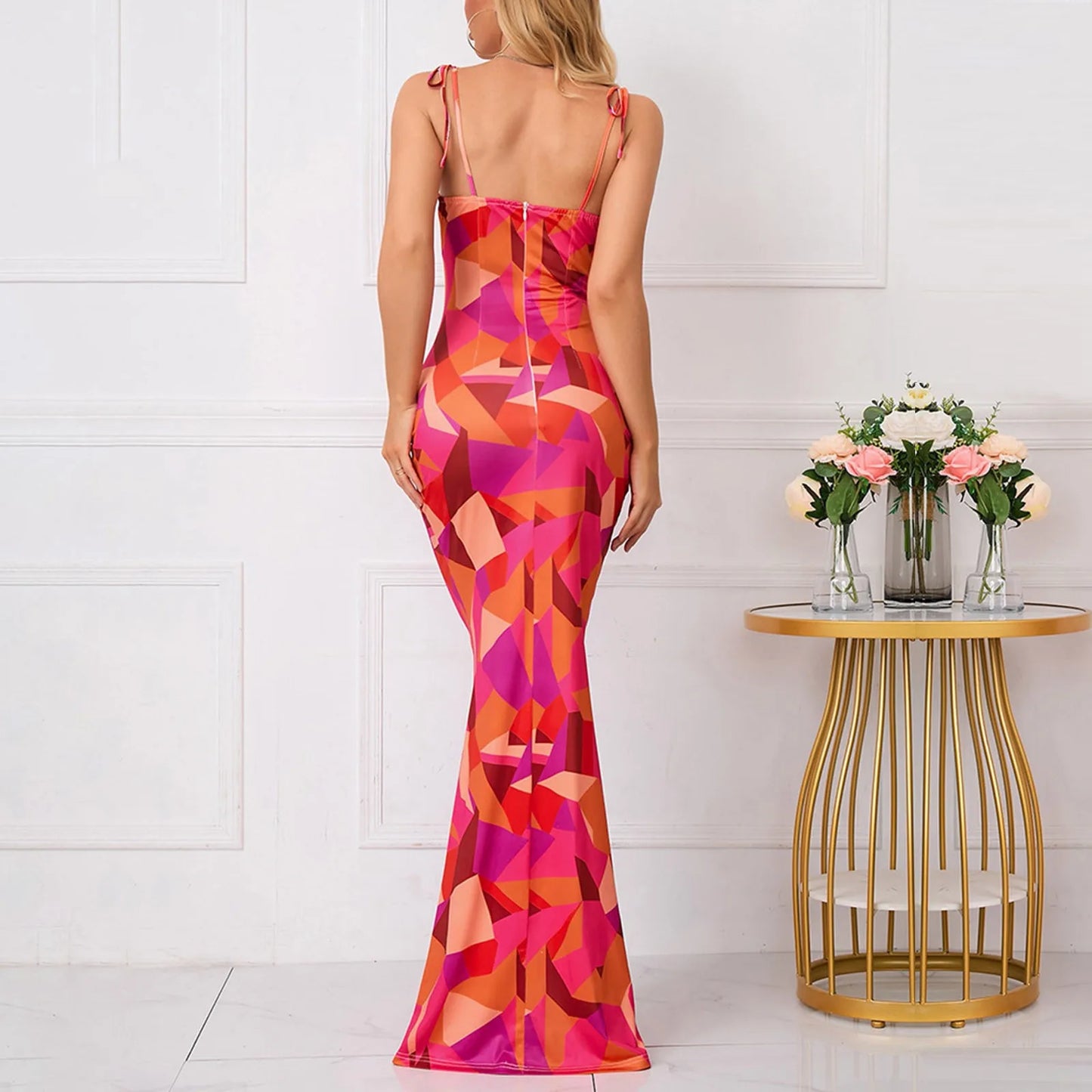 Maxi Floral Bodycon Dress