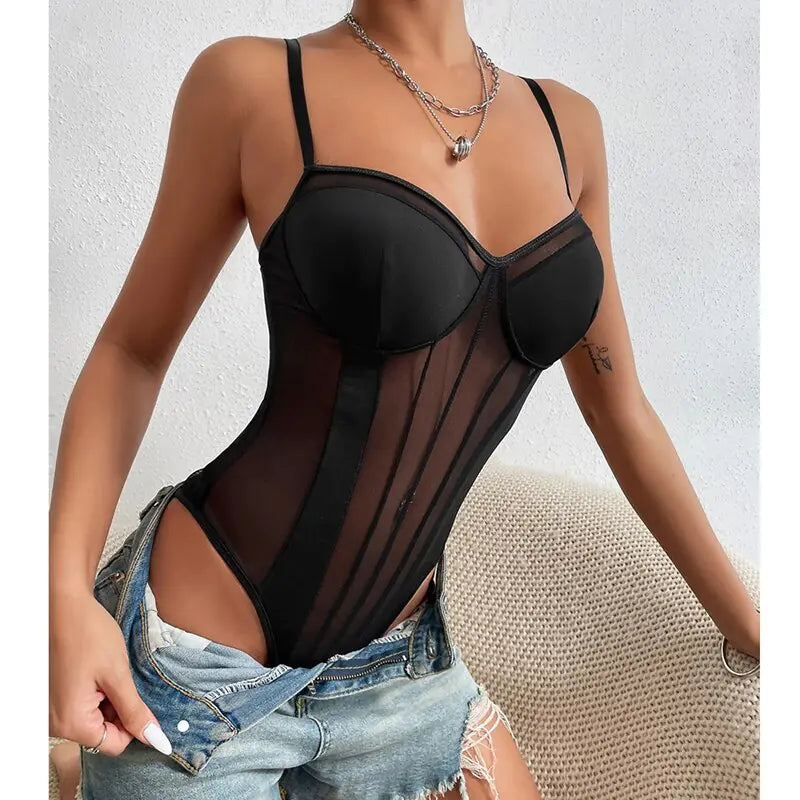 Transparante Elegante Bodysuit