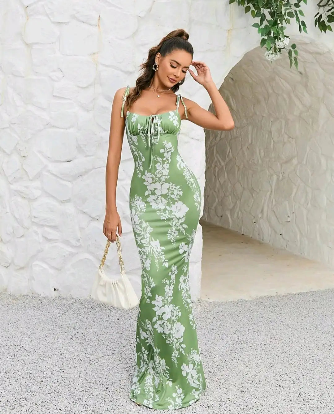 HappyU™ Lentebries Maxi Bloemenjurk